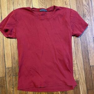 Brandy Melville Red Short Sleeve Tee